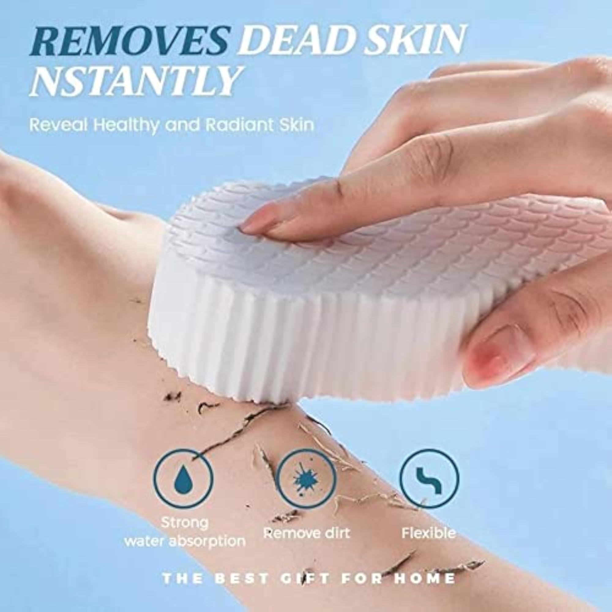 Ultra Soft Bath Body Shower Sponge, Magic Dead Skin Remover